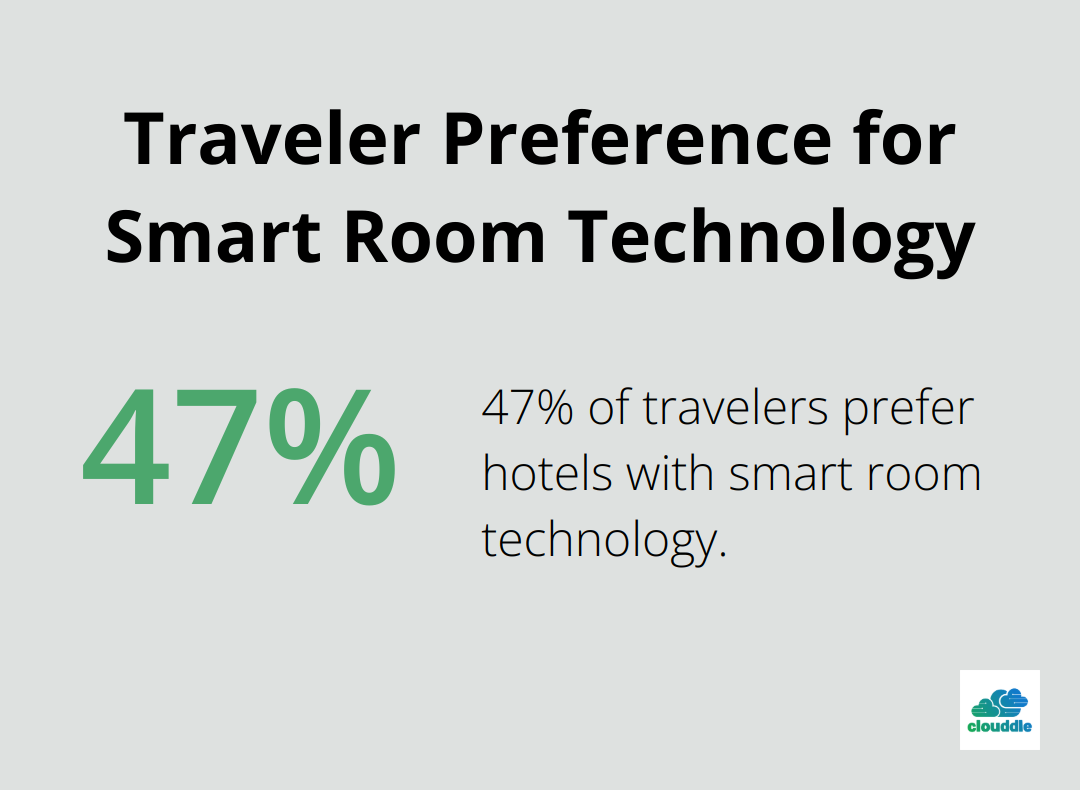 47% of travelers want to stay at hotels with smart room technology - hospitality industry technology trends