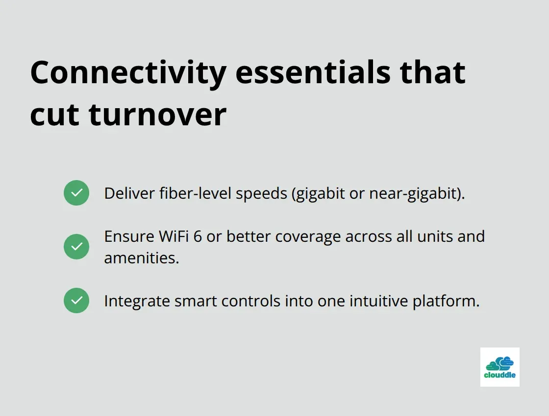 Checklist of core connectivity requirements to reduce renter turnover. - Build to rent networking