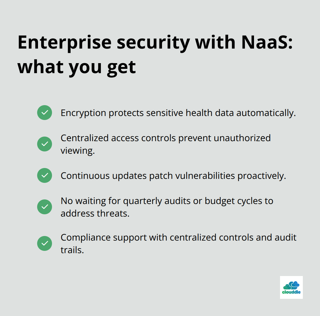 Security capabilities and outcomes delivered by NaaS for senior living