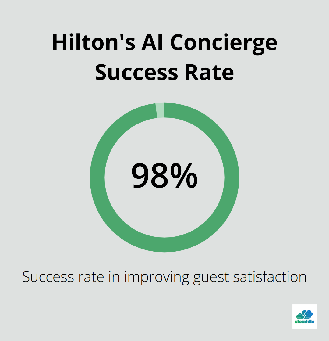 Pie chart showing Hilton's AI concierge