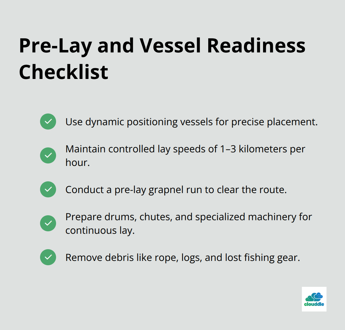 Essential pre-lay and vessel preparation steps for subsea cable installation. - underwater cable installation
